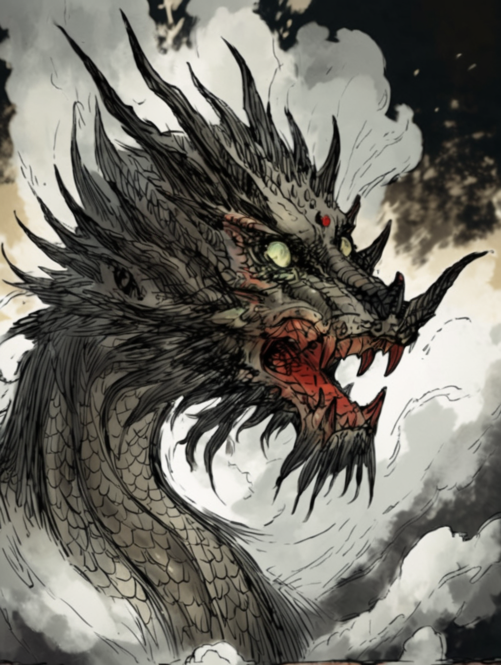 08671-2083666718-An Oriental Dragon stares you in the face, clouds swirling, smoke coming out of his mouth, background blurring, close-up,ling1,.png